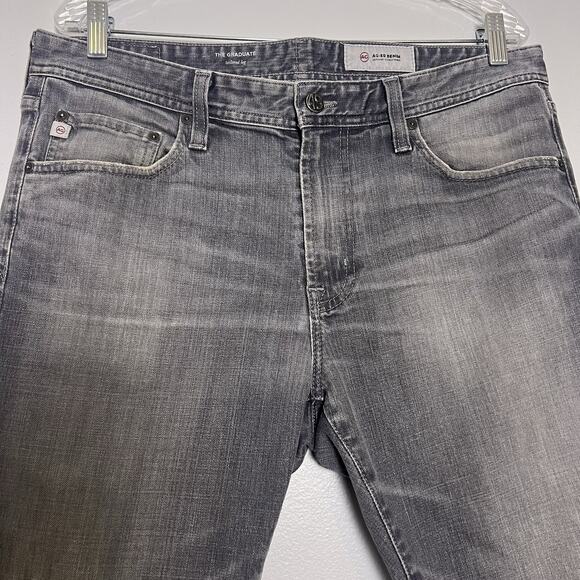 AG Men's The Graduate Tailored Leg Jeans Black Sz 34 - Picture 5 of 15